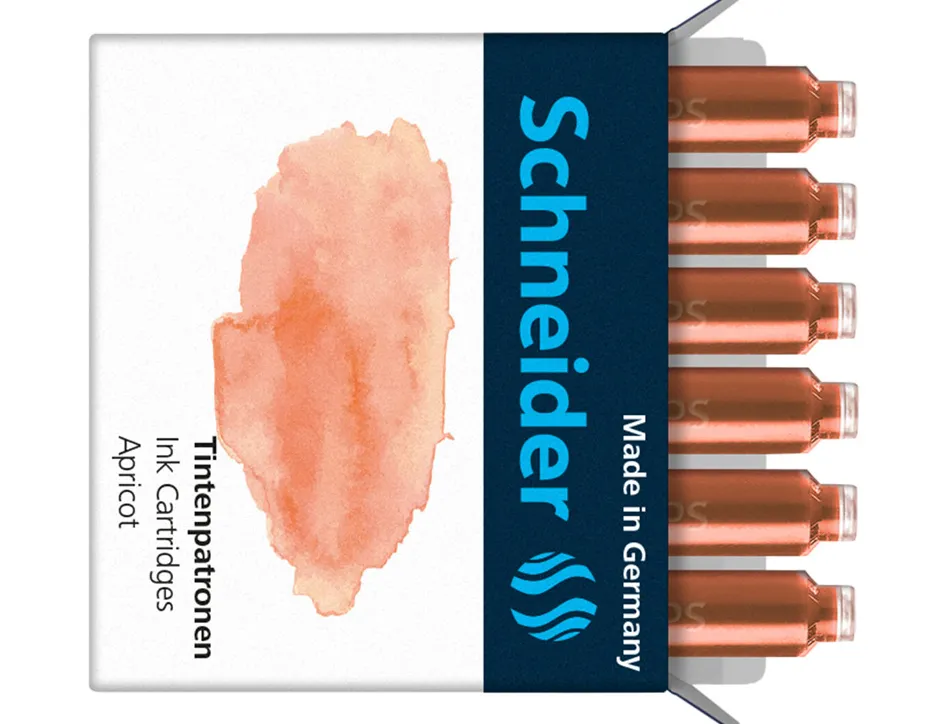 Cartouche encre schneider coloris abricot pastel boite 6 unites