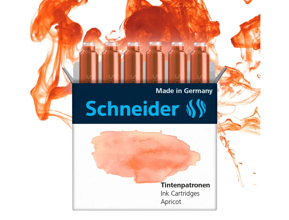 Cartouche encre schneider coloris abricot pastel boite 6 unites