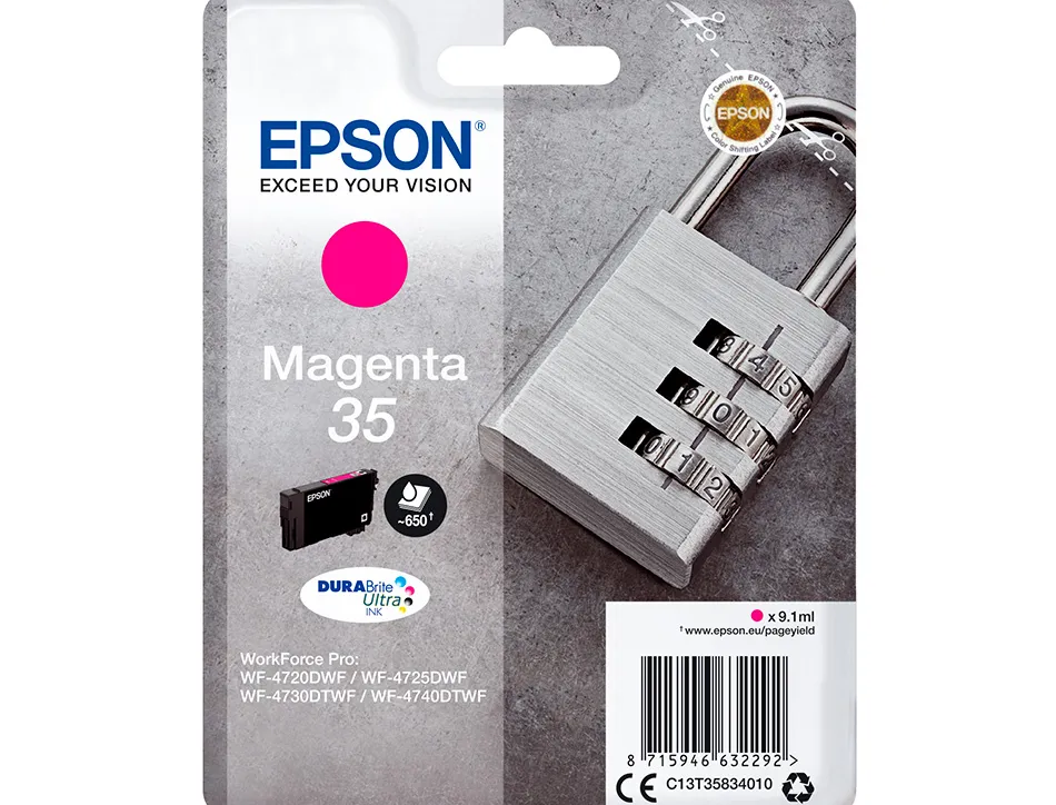 Cartouche epson 35 cadenas t35834010 couleur magenta