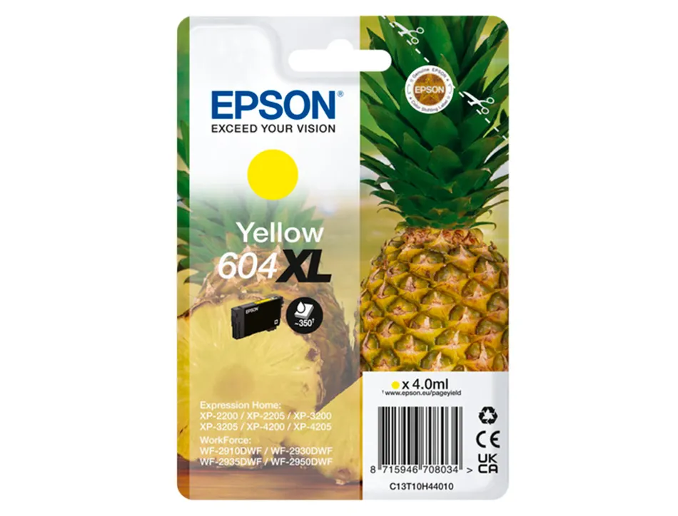 Cartouche epson jet d'encre ananas 10h44010 xl 8,9 ml 500p couleur jaune