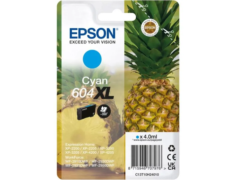 Cartouche epson jet d'encre ananas 10h24010 xl 8,9 ml 500p couleur cyan