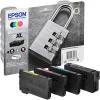 Cartouche epson jet d'encre 35xl durabrite cadenas coloris noir jaune cyan magenta multipack 4 unités