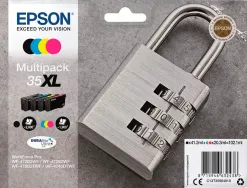 Cartouche epson jet d'encre 35xl durabrite cadenas coloris noir jaune cyan magenta multipack 4 unités