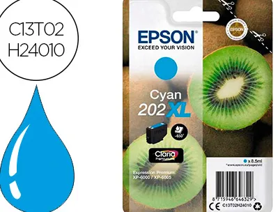 Cartouche epson jet d'encre 202 couleur cyan 650p