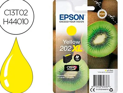 Cartouche epson jet d'encre 202 couleur jaune 650p