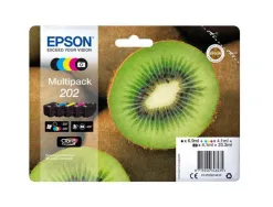Cartouche epson jet d'encre 202 photo multipack 5 couleurs noir jaune cyan magenta noir 300p