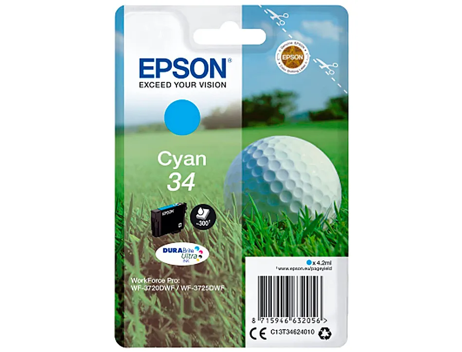 Cartouche epson n34 jet d'encre couleur cyan