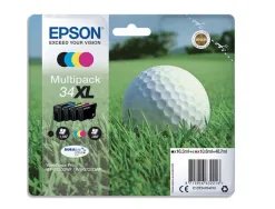 Cartouche epson pack n34 xl jet d'encre couleur noir/cyan/magenta/jaune haute capacité 1250p