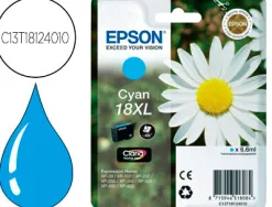 Cartouche epson t1812 jet d'encre c13t18124010 couleur cyan haute capacité 450p