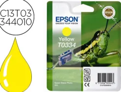 Cartouche epson t0334 jet d'encre c13t03344010 couleur jaune 440p