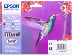 Cartouche epson t0807 jet d'encre c13t08074011 pack 6 encres