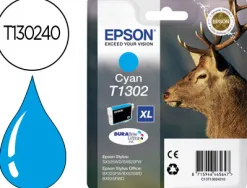 Cartouche epson t1302 jet d'encre c13t13024010 couleur cyan 800p
