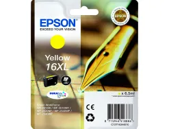 Cartouche epson t1634 jet d'encre c13t16344010 couleur jaune haute capacité 450p