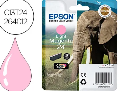 Cartouche epson t2426 jet d'encre c13t24264010 couleur magenta clair 360p