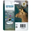 Cartouche epson t1306 jet d'encre c13t13064010 pack 3 encres couleurs cyan magenta jaune