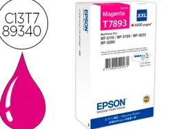 Cartouche epson t7893 jet d'encre c13t789340 pour workforce wf 5620 5110 5190 5690 couleur magenta 4000p