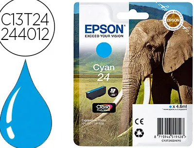 Cartouche epson t2424 jet d'encre c13t24244010 couleur jaune 360p