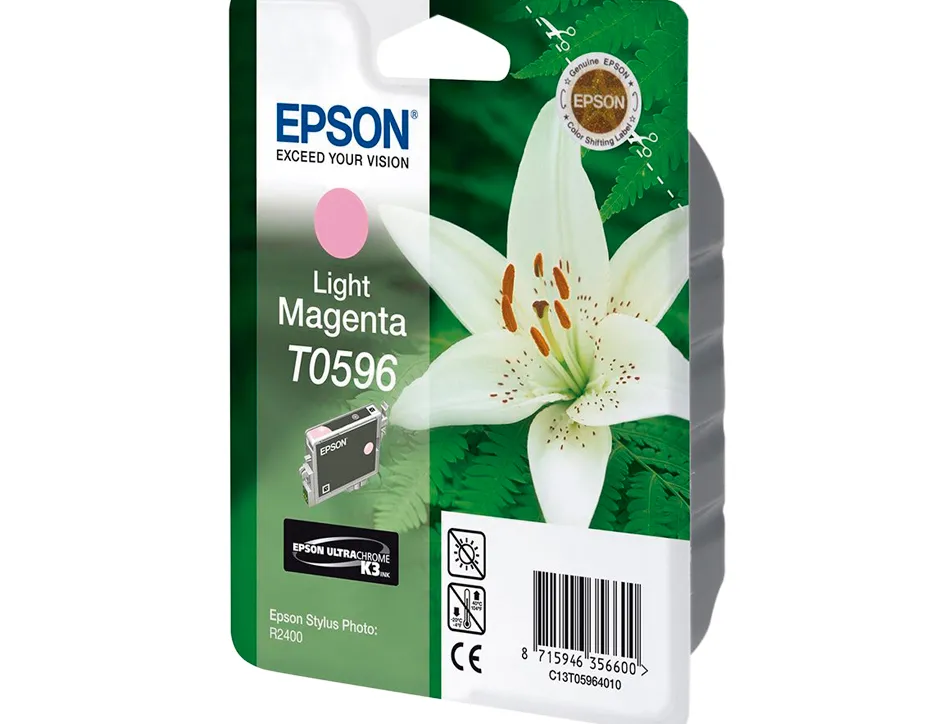 Cartouche epson t0596 jet d'encre c13t05964010 couleur magenta clair 520p