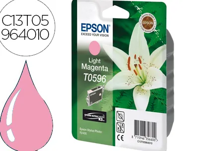 Cartouche epson t0596 jet d'encre c13t05964010 couleur magenta clair 520p