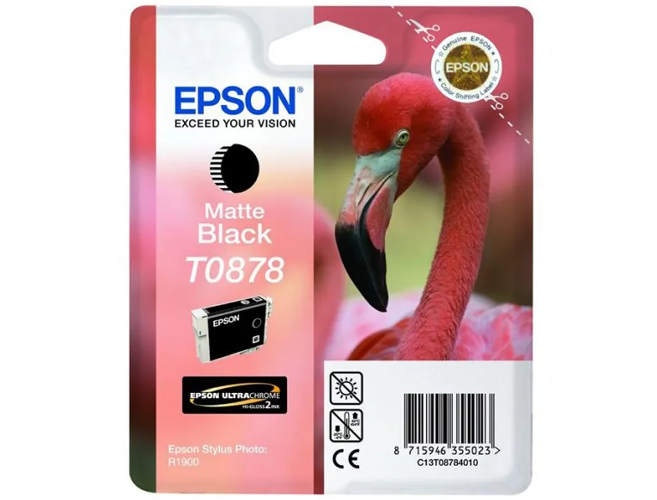 Cartouche epson t0878 jet d'encre c13t08784010 couleur noir mat 520p