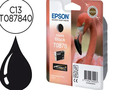 Cartouche epson t0878 jet d'encre c13t08784010 couleur noir mat 520p