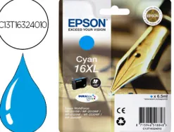 Cartouche epson t1632 jet d'encre c13t16324010 couleur cyan haute capacité 450p