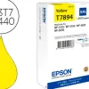 Cartouche epson t7894 jet d'encre c13t789440 pour workforce wf 5620 5110 5190 5690 couleur jaune 4000p