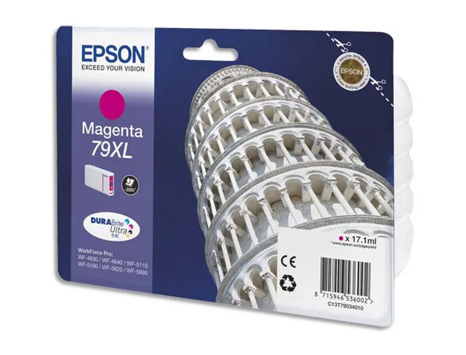 Cartouche epson t7903 jet d'encre c13t79034010 couleur magenta haute capacité 2000p