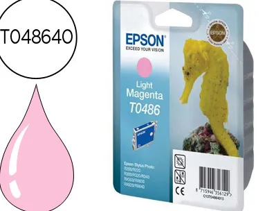 Cartouche epson t0486 jet d'encre c13t04864010 couleur magenta clair 400p