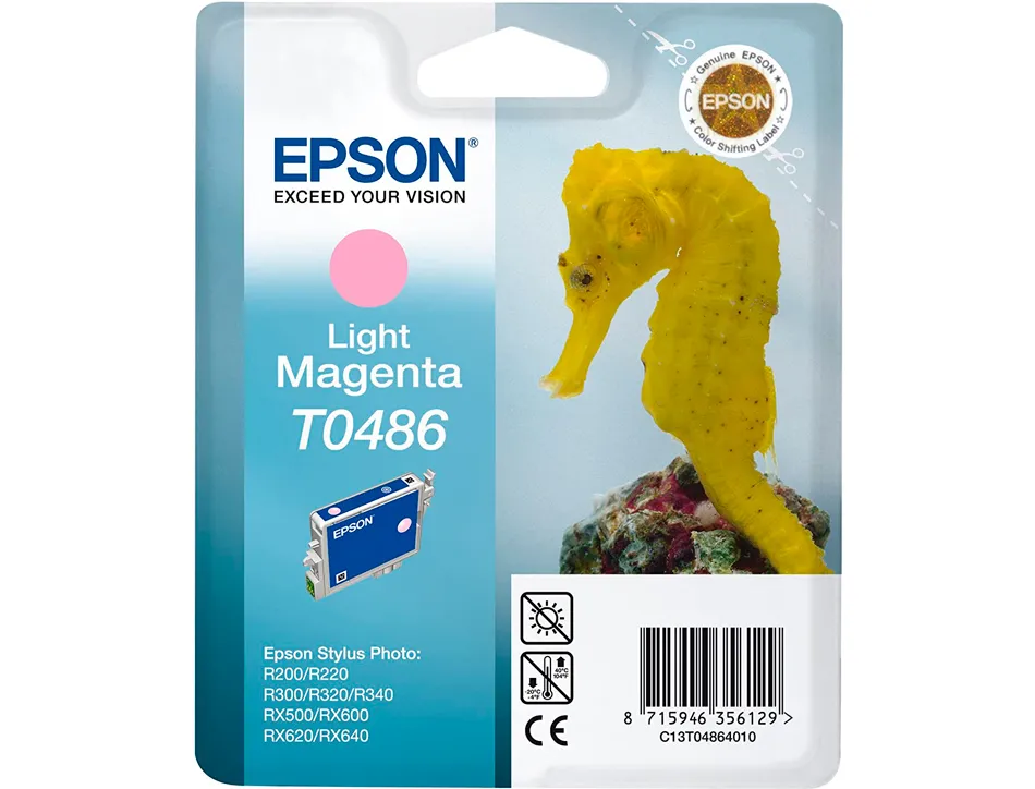 Cartouche epson t0486 jet d'encre c13t04864010 couleur magenta clair 400p
