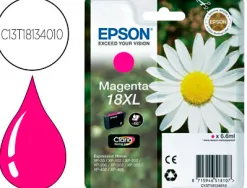 Cartouche epson t1813 jet d'encre c13t18134010 couleur magenta haute capacité 450p