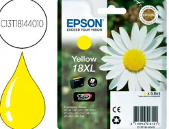 Cartouche epson t1814 jet d'encre c13t18144010 couleur jaune haute capacité 450p