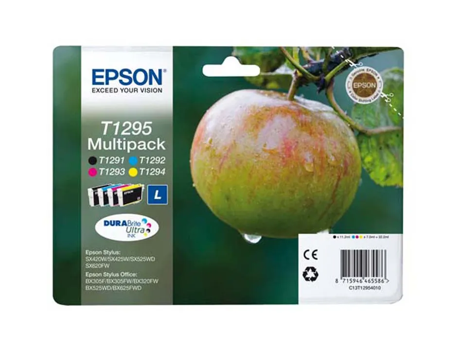 Cartouche epson t1295 jet d'encre c13t12954010 pack 4 encres
