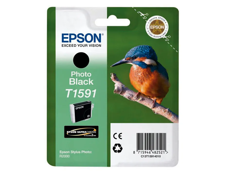 Cartouche epson t1591 jet encre c13t15914010 couleur noir