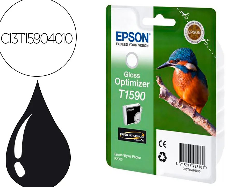 Cartouche epson t1590 jet encre c13t15904010 optimiseur brillance