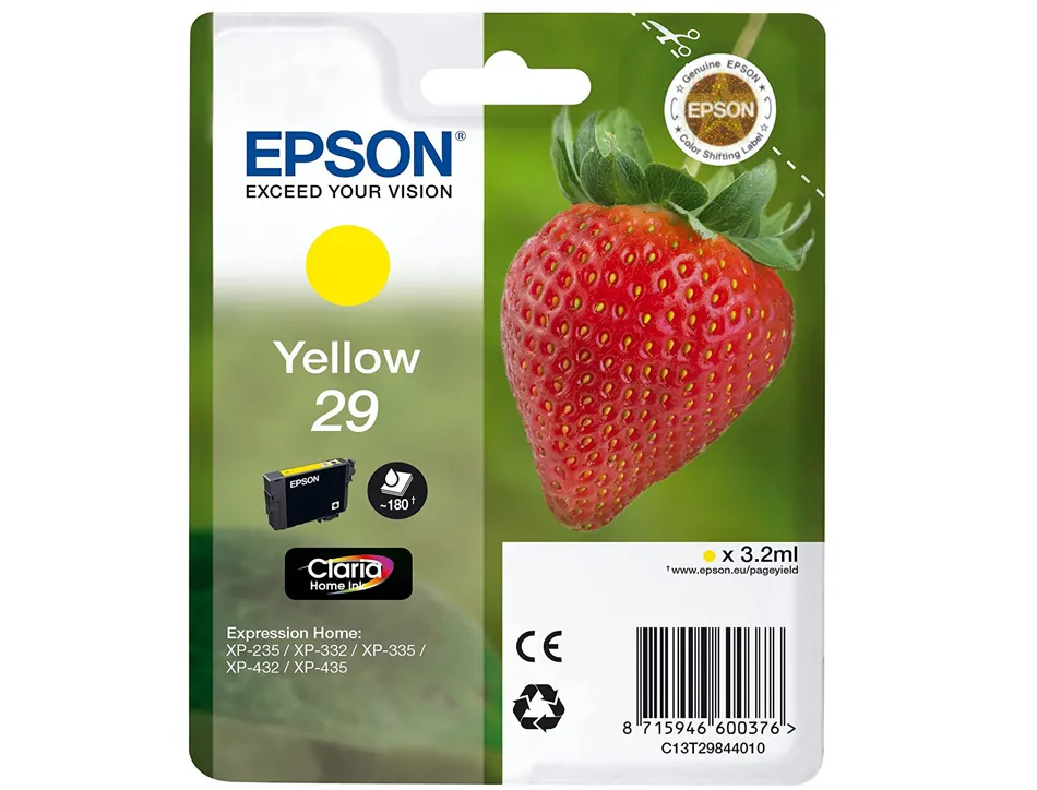 Cartouche epson t2992 xl jet d'encre fraise claria couleur cyan