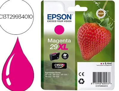 Cartouche epson t2993 xl jet d'encre fraise claria couleur magenta
