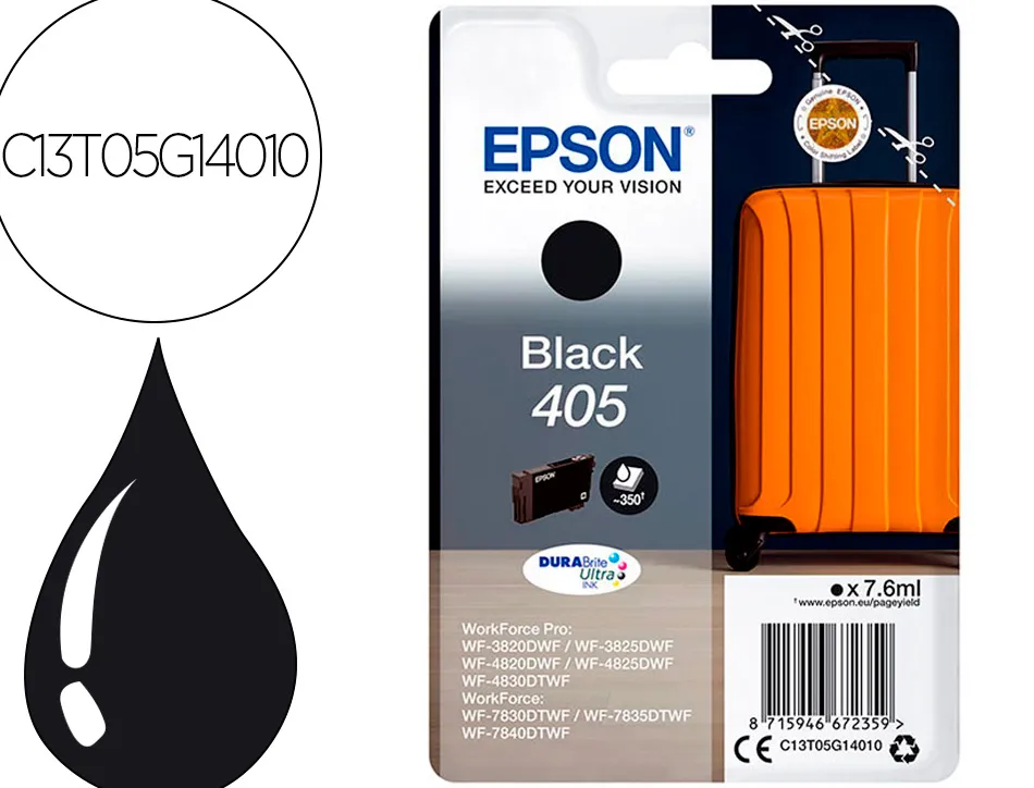 Cartouche epson valise 405 noir