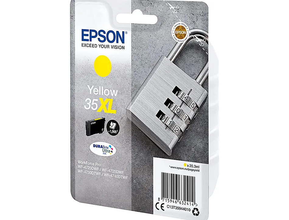 Cartouche epson 35xl cadenas t35944010 couleur jaune haute capacité