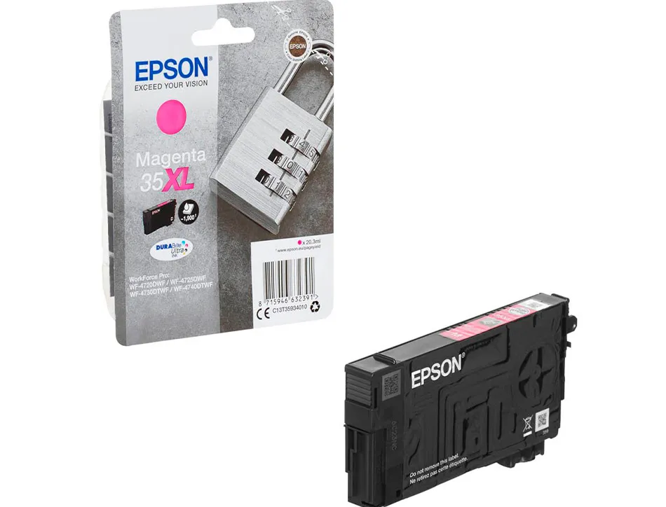 Cartouche epson 35xl cadenas t35914010 couleur magenta haute capacité