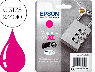 Cartouche epson 35xl cadenas t35914010 couleur magenta haute capacité