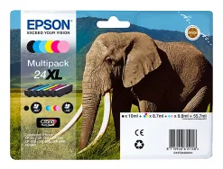 Cartouche epson 24xl expression photo haute capacité xp-55/xp-750/xp-760/xp-850/xp-860