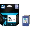 Cartouche hp 22 jet d'encre c9352ae 3 couleurs cyan/magenta/jaune 340p