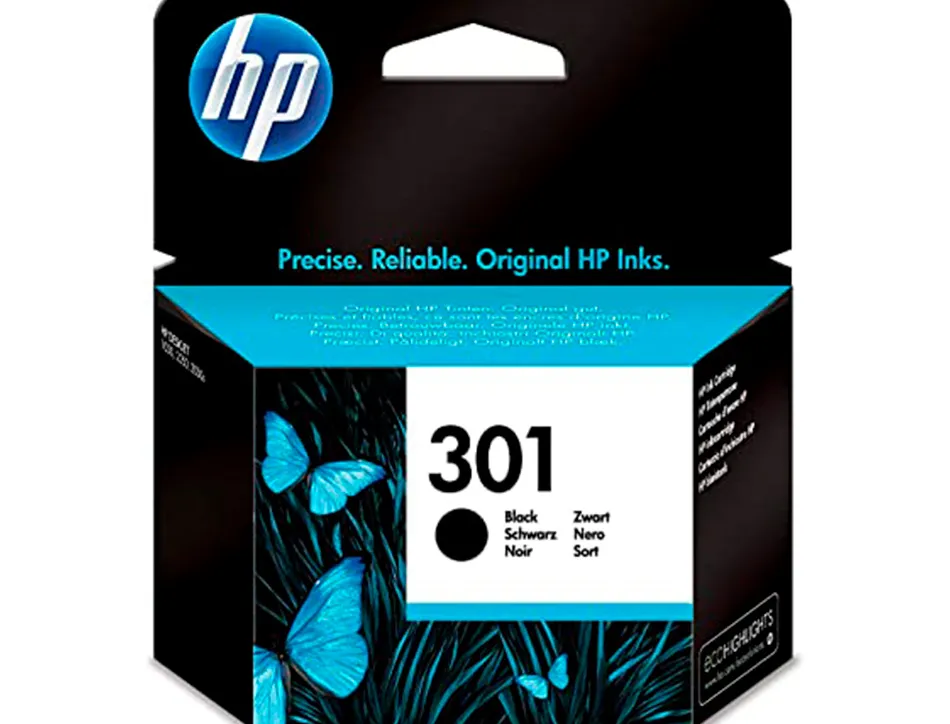 Cartouche hp 301 jet d'encre ch561ee couleur noir 190p