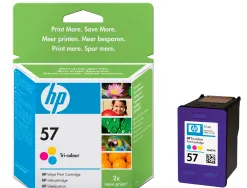 Cartouche hp 57 jet d'encre c6657ae 3 couleurs cyan/magenta/jaune haute capacité 500p