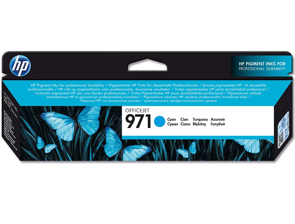 Cartouche hp 971 jet d'encre cn622ae couleur cyan