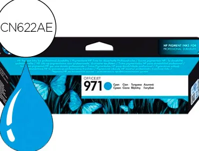 Cartouche hp 971 jet d'encre cn622ae couleur cyan