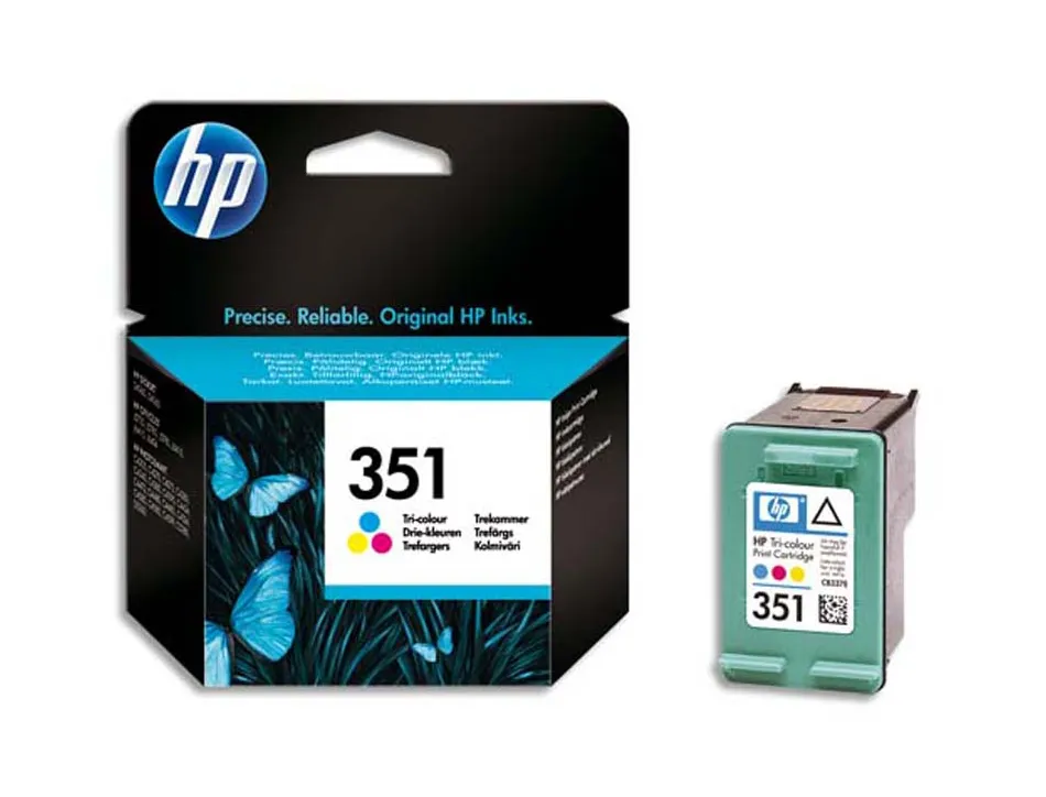 Cartouche hp 351 jet d'encre cb337ee 3 couleurs cyan/magenta/jaune 170p