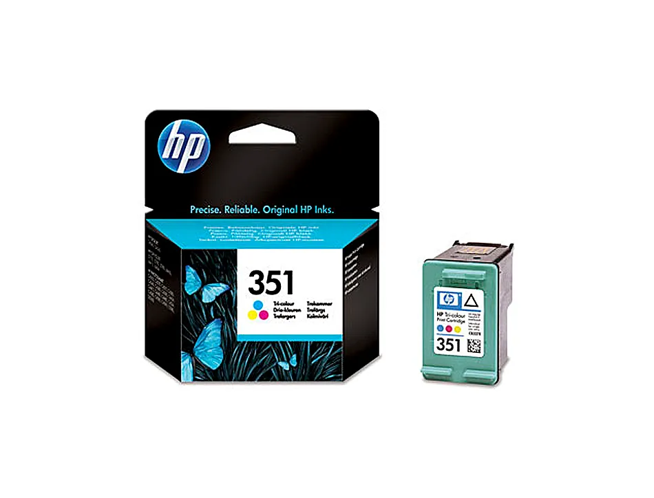 Cartouche hp 351 jet d'encre cb337ee 3 couleurs cyan/magenta/jaune 170p