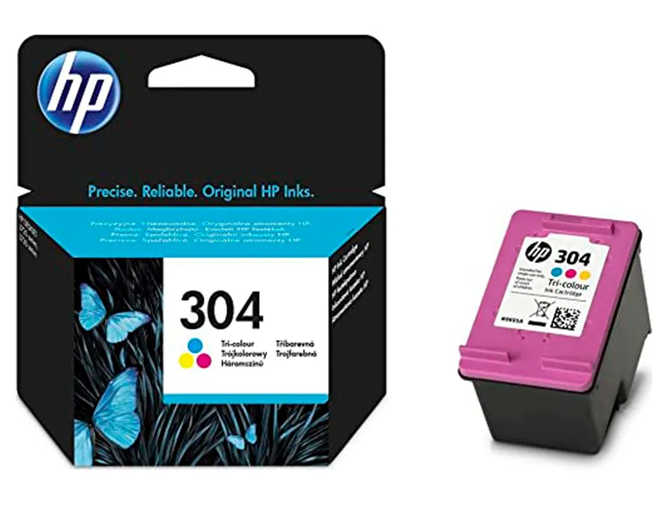 Cartouche hp 304 jet d'encre 3 couleurs cyan/magenta/jaune 100p